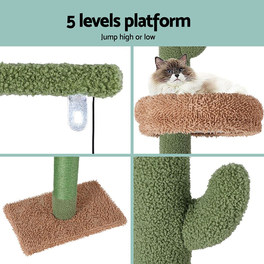 290cm Floor to Ceiling Cat Tree Tower Scratching Post Multi Level