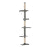 290cm Floor to Ceiling Cat Tree Tower with Bed & Scratching Posts
