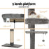 290cm Floor to Ceiling Cat Tree Tower with Bed & Scratching Posts