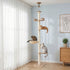 270cm Floor to Ceiling Cat Tree Tower Scratching Post Adjustable Beige