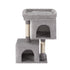 Cat Tree 67cm Tower Scratching Post Trees Scratcher Condo House Light Grey