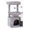 Cat Tree Tower 82cm Scratching Post Furniture Scratcher House Light Grey