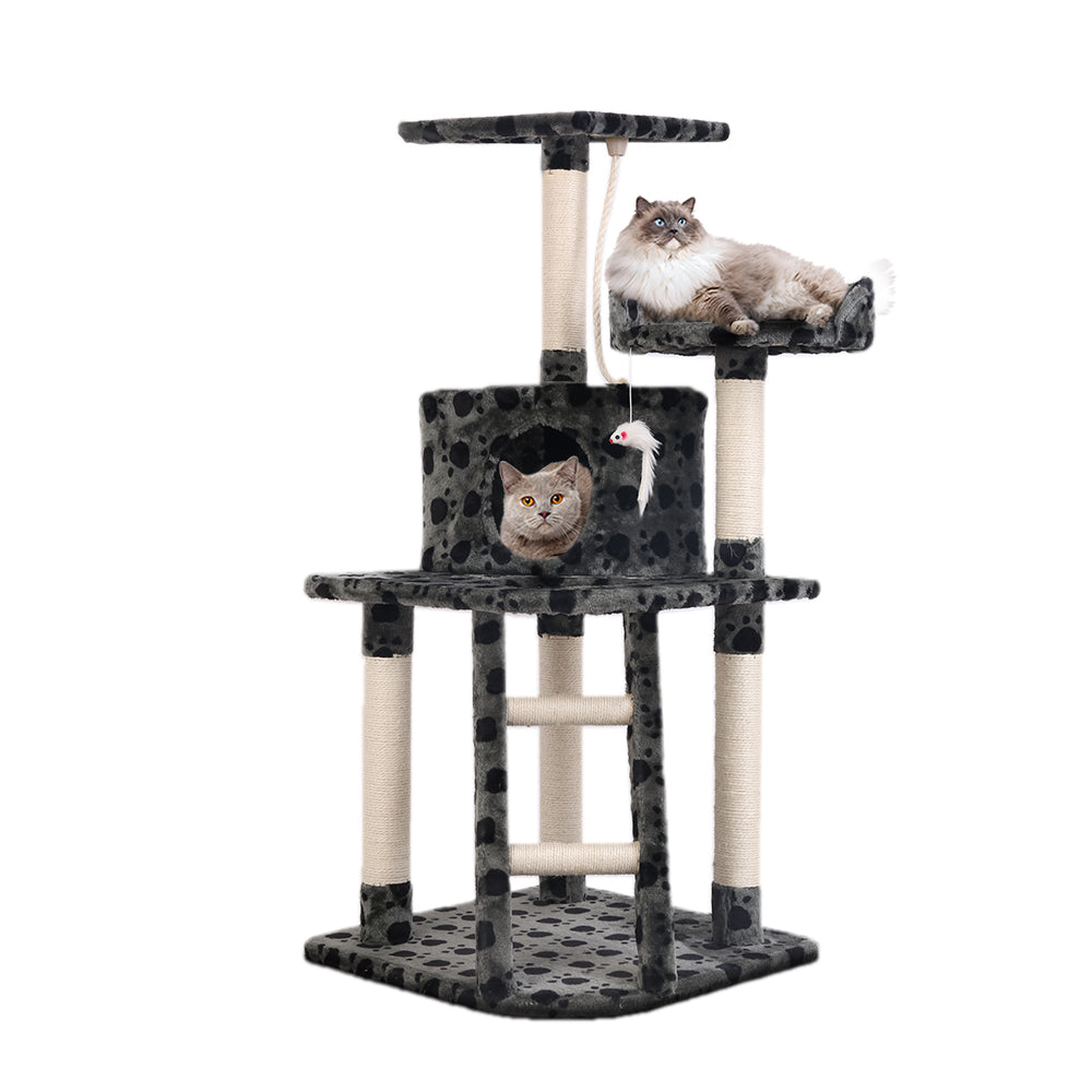 Cat Tree 120cm Tower Scratching Post Scratcher Trees Bed Wood Condo Toys Bed