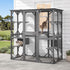 i.Pet Cat House 181cm Outdoor Catio Enclosure Walk-In Large Rabbit Hutch Grey