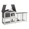 180cm Wooden Chicken Coop Hen House Rabbit Hutch Run with Trays Grey