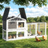 180cm Wooden Chicken Coop Hen House Rabbit Hutch Run with Trays Grey
