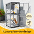 i.Pet Cat House Wooden 180cm Rabbit Hutch Pet Condo Small Dog Enclosure Cage