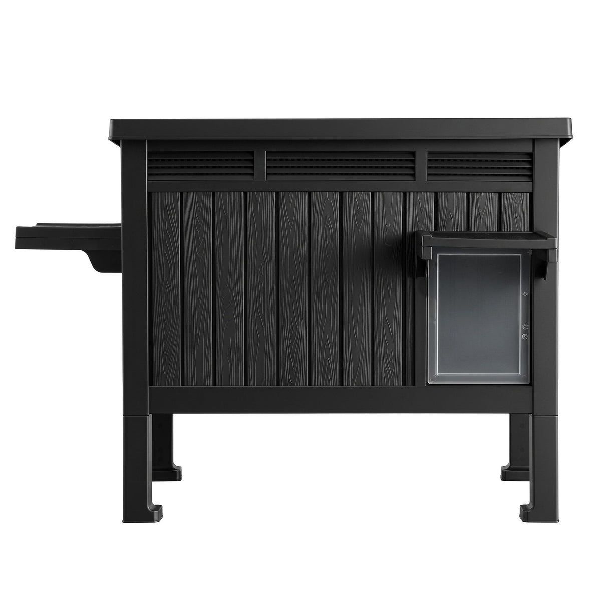 Outdoor Cat House, Pet Kennel Enclosure Shelter & Rabbit Hutch, Black Combo