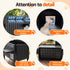 Outdoor Cat House, Pet Kennel Enclosure Shelter & Rabbit Hutch, Black Combo
