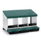 Chicken Nesting Box Roll Away 3 Holes Metal Wall Mounted Nest Box Green