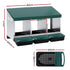 Chicken Nesting Box Roll Away 3 Holes Metal Wall Mounted Nest Box Green