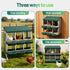 Chicken Nesting Box Roll Away Metal Nesting Box Wall Mounted 6 Holes Green