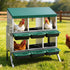 Chicken Nesting Box Roll Away Metal Nesting Box Wall Mounted 6 Holes Green