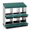 Chicken Nesting Box Roll Away Metal Nesting Box Wall Mounted 6 Holes Green