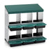 Chicken Nesting Box Roll Away Metal Nesting Box Wall Mounted 6 Holes Green