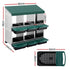 Chicken Nesting Box Roll Away Metal Nesting Box Wall Mounted 6 Holes Green