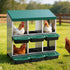 Chicken Nesting Box Roll Away Metal Nesting Box Wall Mounted 6 Holes Green