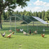 3x6x2m Walk In Chicken Coop Galvanised Steel Poultry Cage Run