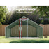 8x3x2m Chicken Coop Walk In Poultry Cage Galvanised Steel Run