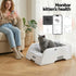 Automatic Cat Litter Box Self Cleaning Smart Pet Toilet App Control 5L White