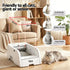 Automatic Cat Litter Box Self Cleaning Smart Pet Toilet App Control 5L White