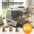 Cat Litter Box Large Stainless Steel High Sided Pet Toilet Odour Control
