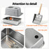 Cat Litter Box Large Stainless Steel High Sided Pet Toilet Odour Control