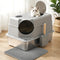 Cat Litter Box Large Stainless Steel High Sided Pet Toilet Odour Control