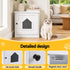 i.Pet 49x51cm Cat Litter Box Enclosure Hidden Litter Tray Cabinet White