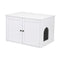 i.Pet 80x53cm Cat Litter Box Enclosure Hidden Litter Tray Cabinet Furniture White