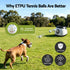 Dog Ball Launcher Thrower with 6 ETPU Balls & 14/18/22m Launch Distance Black