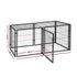 Large Dog Crate Cage Playpen 129cm Puppy Pen Pet Enclosure Black