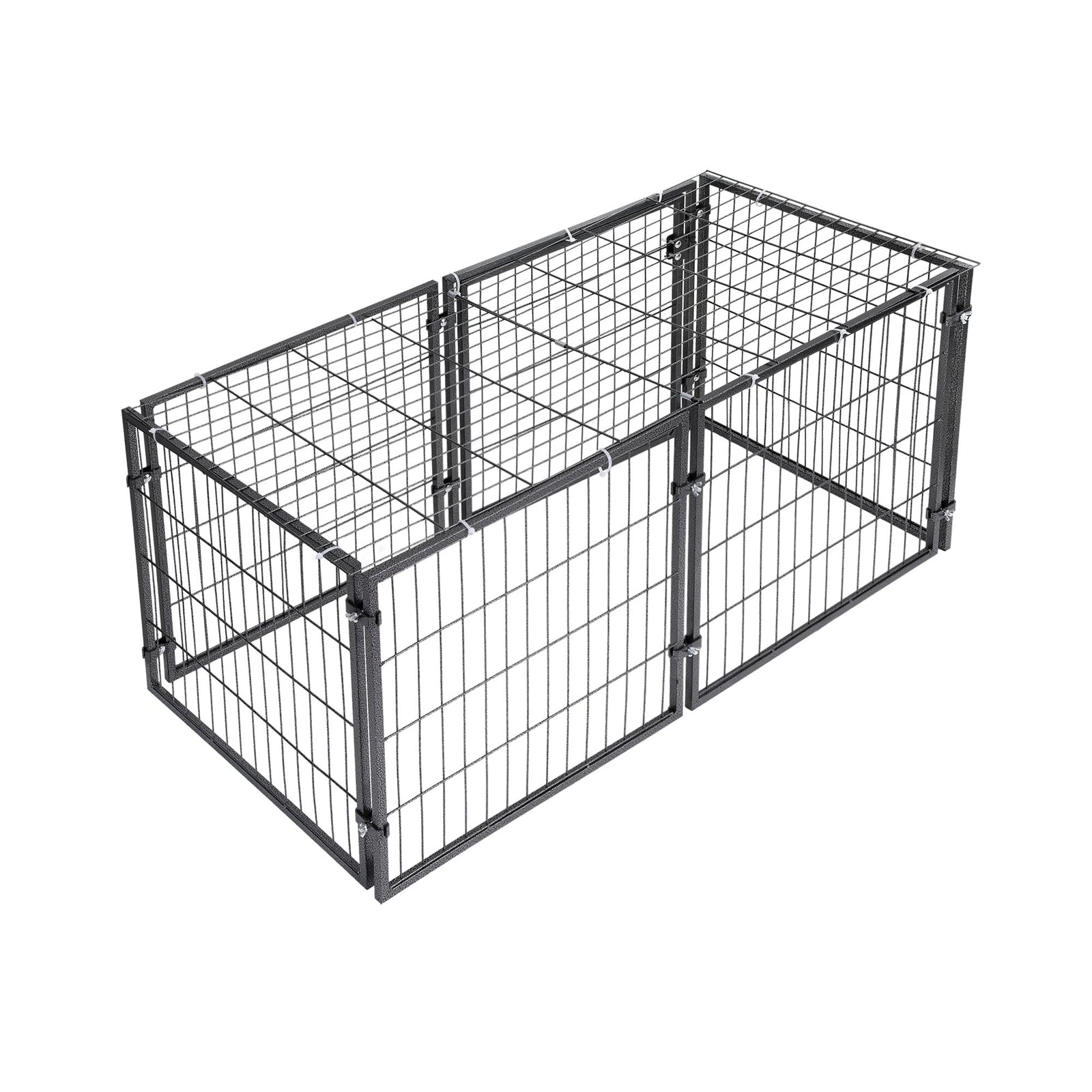 Large Dog Crate Cage Playpen 129cm Puppy Pen Pet Enclosure Black