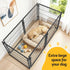 Large Dog Crate Cage Playpen 129cm Puppy Pen Pet Enclosure Black