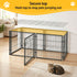Large Dog Crate Cage Playpen 129cm Puppy Pen Pet Enclosure Black