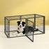 Large Dog Crate Cage Playpen 129cm Puppy Pen Pet Enclosure Black