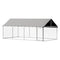 2x4m Large Outdoor Dog Kennel Heavy Duty Steel Pet Run Enclosure Cage