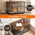 Extra Large Dog Crate Furniture 107cm Dog Cage Puppy Pet Wooden Black