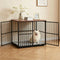 Large Dog Crate Furniture 93cm Dog Cage Puppy Pet Wooden Black