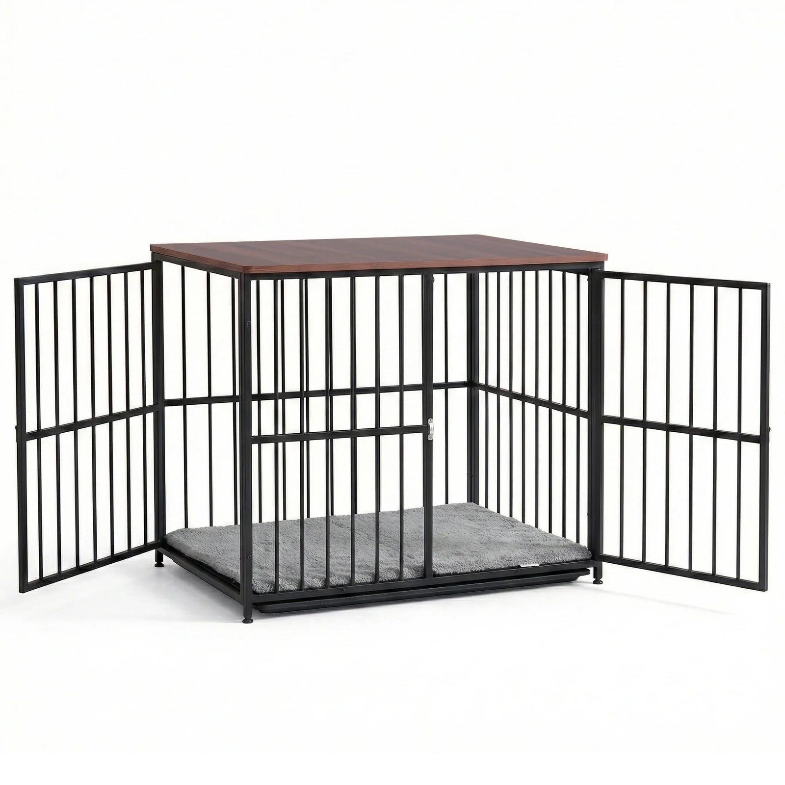 Large Dog Crate Furniture 93cm Dog Cage Puppy Pet Wooden Black