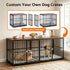 Large Dog Crate Furniture 93cm Dog Cage Puppy Pet Wooden Black