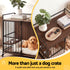 i.Pet 2-in-1 Wooden Dog Crate 99cm Pet Cage Furniture End Table Wheels Black