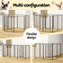i.Pet Pet Dog Playpen 48" Enclosure 8 Panel Cage Kennel Puppy Fence Play Pen