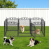 Pet Dog Playpen Heavy-Duty Enclosure Multi-Configuration Indoor Outdoor Black