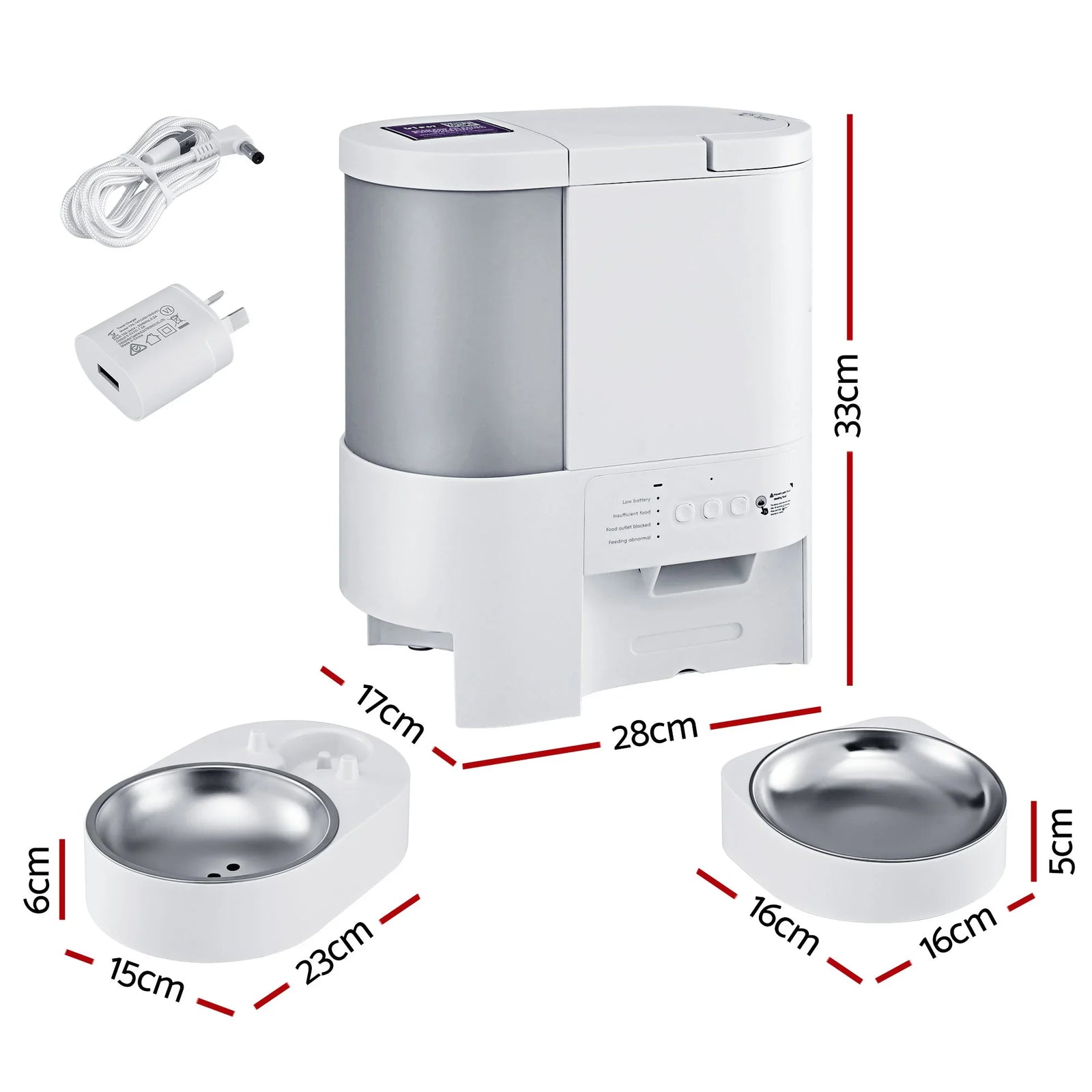 Automatic Pet Feeder Water Dispenser 2-in-1 Smart WiFi Dog Cat Food 4L