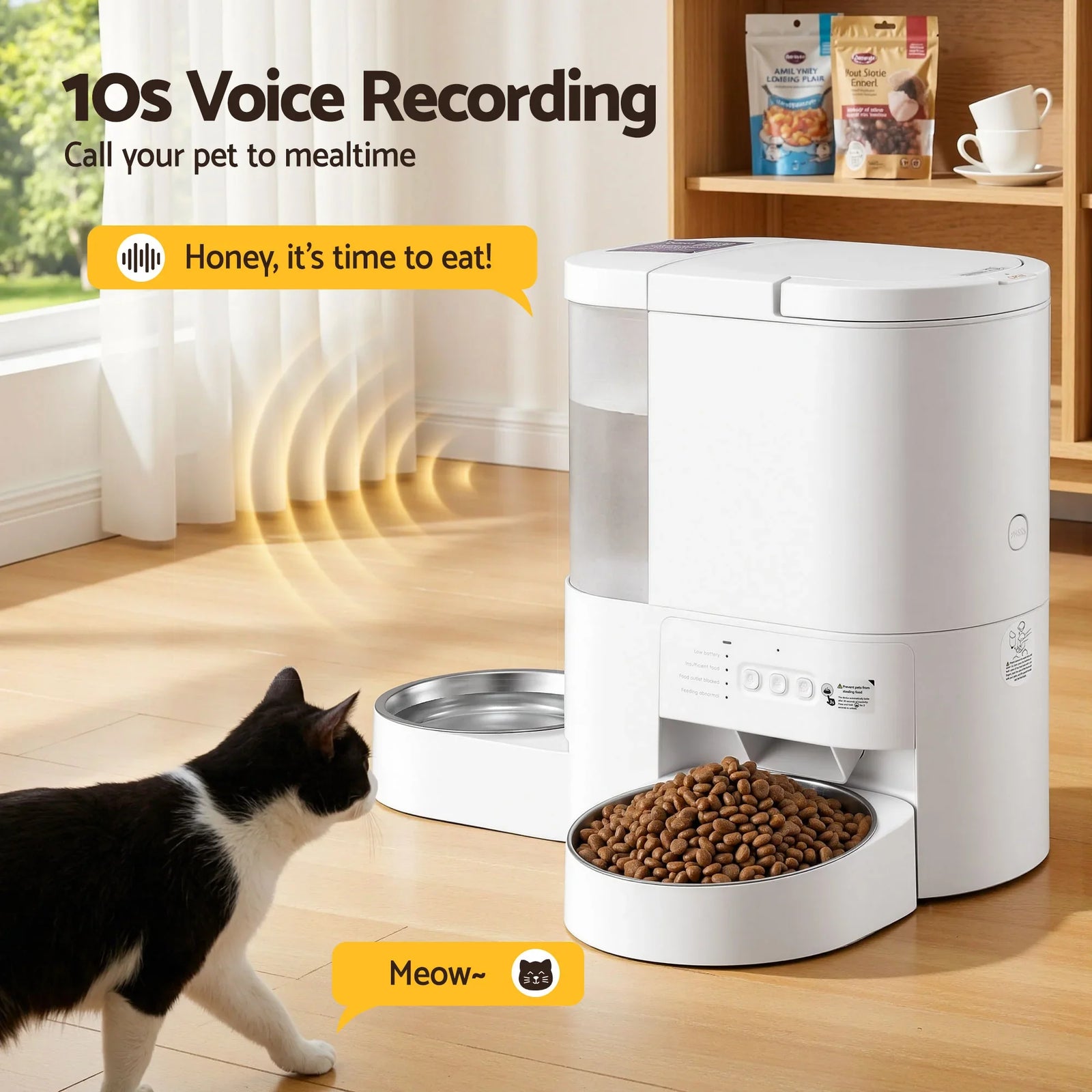 Automatic Pet Feeder Water Dispenser 2-in-1 Smart WiFi Dog Cat Food 4L