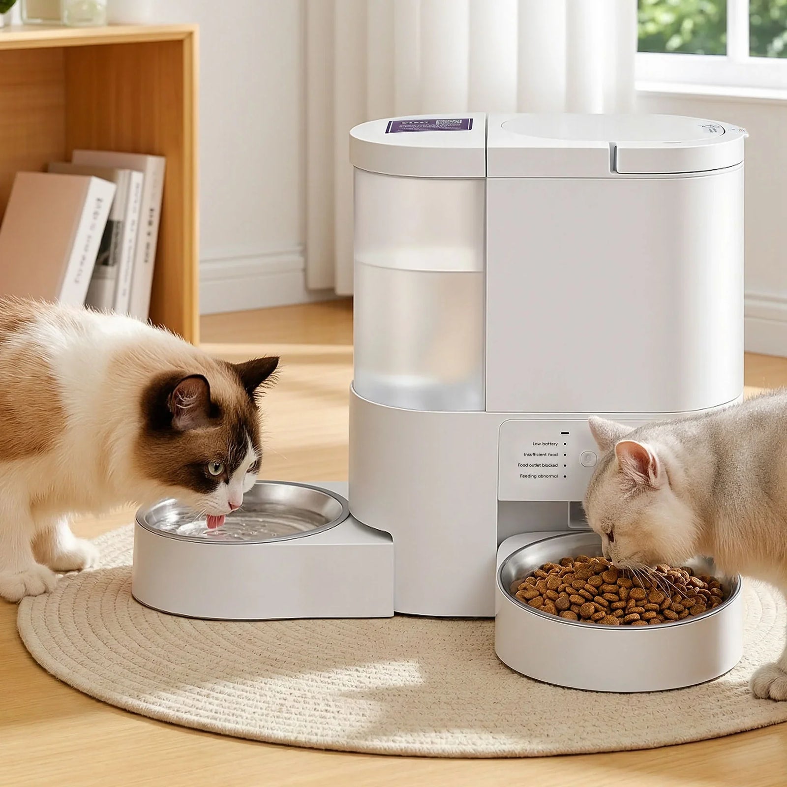 Automatic Pet Feeder Water Dispenser 2-in-1 Smart WiFi Dog Cat Food 4L