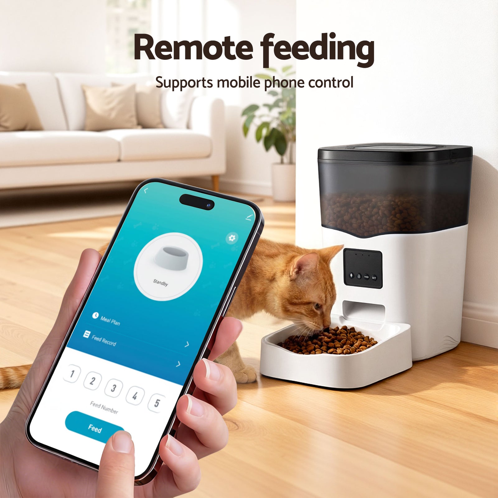 Automatic Pet Feeder Dog Cat Feeder Wifi 3L Auto Smart Food Dispenser
