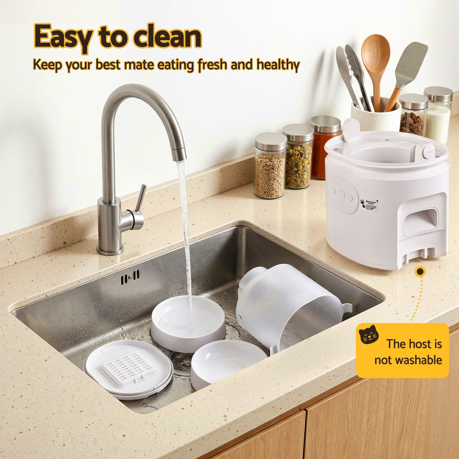 5L Automatic Pet Feeder Dual Bowl Smart Dispenser APP Control Cats Dogs