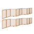 2pc Wooden Pet Gate Dog Fence Playpen Barrier 8 Panels Natural